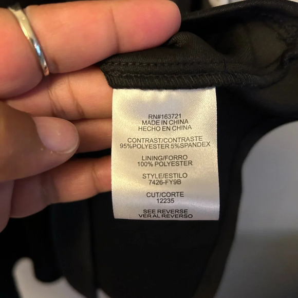 City Studio dress - black scuba fit and flare sheer panel NWT - Picture 8 of 10